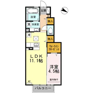 グレイス仁【1階】の間取り