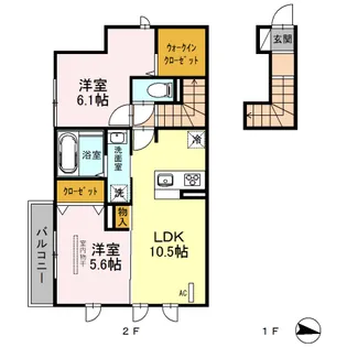 エスポアール・メゾン【2階】の間取り