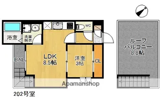 GRANDTIC CUORE【2階】の間取り