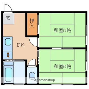 矢野アパート【2階】の間取り