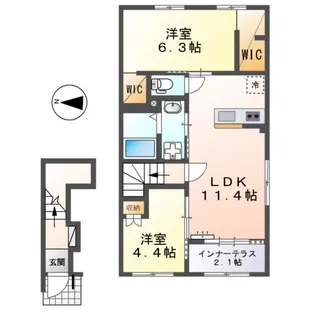 LIGHT SNOW【2階】の間取り