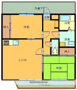 エフケイハイツ【4階】の間取り