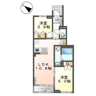 サクラヴィラージュ津福【1階】の間取り