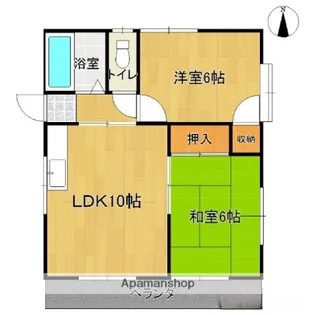 メゾン玉虫【2階】の間取り