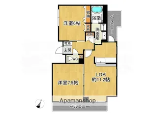 スパシオコモド【5階】の間取り