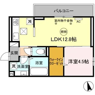 アピリシティII【1階】の間取り
