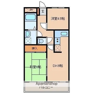 アビタシオン夜須【4階】の間取り