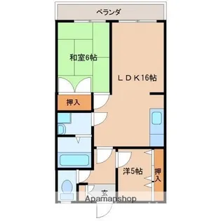 パレけやき壱番館・弐番館【1階】の間取り