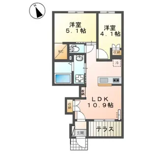 パドレ ムールトメスク【1階】の間取り