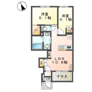 パドレ ムールトメスク【1階】の間取り