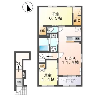 パドレ ムールトメスク【2階】の間取り