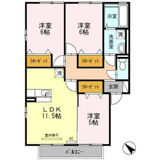 3LDKの間取り画像