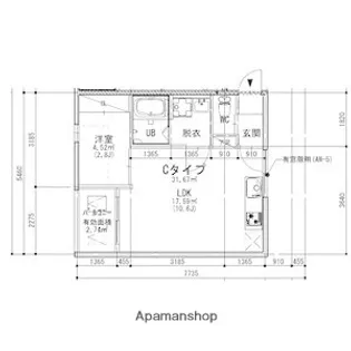 オルチカ【3階】の間取り