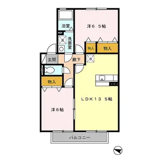 ヴェルドミール・大山【2階】の間取り