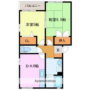 コーポイン三沢【2階】の間取り
