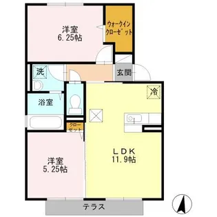 シャンクス【1階】の間取り