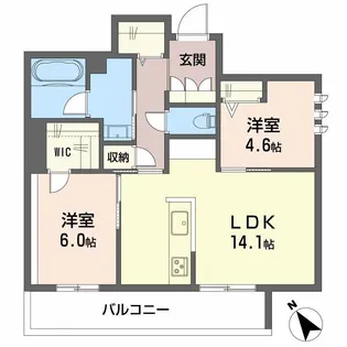 シャーメゾンIROHA【1階】の間取り