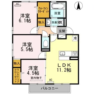 アンヌプリ【2階】の間取り