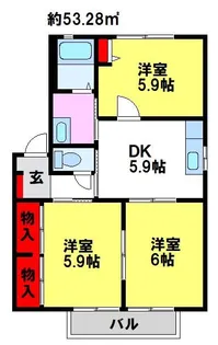Kーアントレ A棟【2階】の間取り