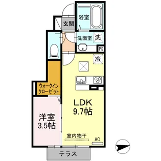 パエーゼヴィラージュ ヴィラージュ【108号室】の間取り