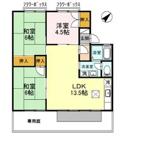 セジュール・プルニエ B棟【1階】の間取り