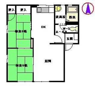 グリーンコートI B棟【1階】の間取り