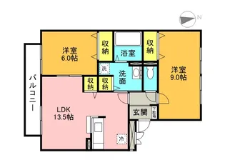 ピュアパーム B棟【2階】の間取り