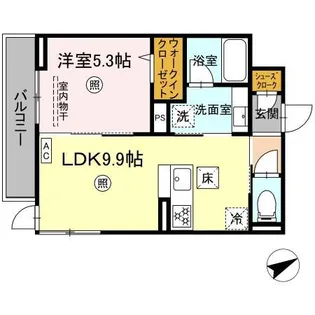 アベリアII番館【1階】の間取り