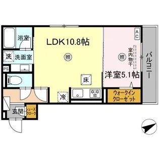 アベリアII番館【1階】の間取り