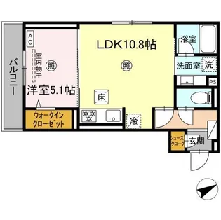 アベリアII番館【1階】の間取り