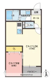 KT TERRACE稲吉【3階】の間取り