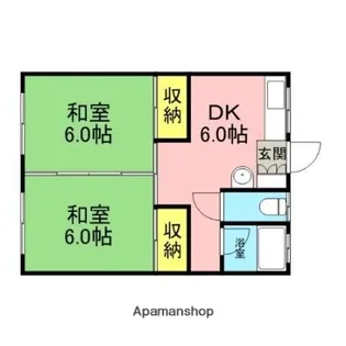 コーポ大理(だいり)【1階】の間取り