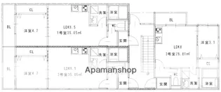 ハピネスベリー筑紫野【2階】の間取り
