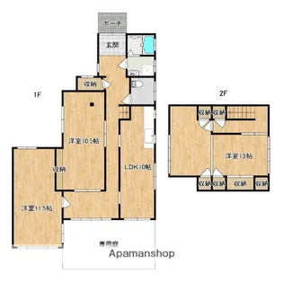 福岡県小郡市小板井【一戸建】の間取り