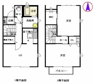 アンソレイユ二日市東 H棟【1階】の間取り
