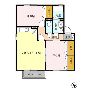 パストラルアルカディア B棟【2階】の間取り