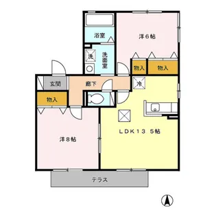 プラムヒルズ B棟【103号室】の間取り