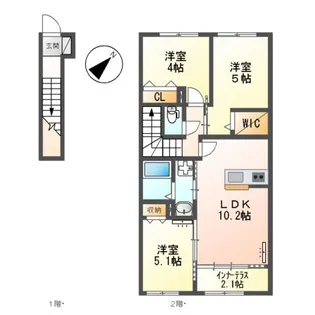 MANA【205号室】の間取り