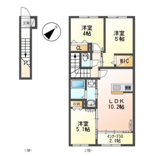 MANA【202号室】の間取り