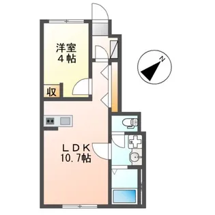 ベルメゾン矢取Ⅱ【102号室】の間取り