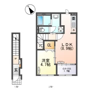仮)大野城市筒井アパートアパート【2階】の間取り