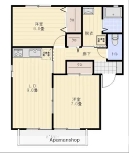 セジュール・アルジャン【1階】の間取り