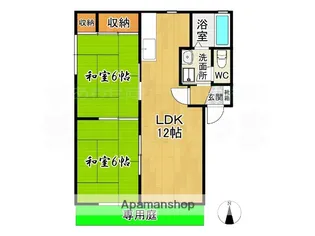 サニーコート筑紫野B【1階】の間取り