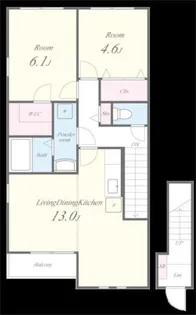 プロニティ風雅B【2階】の間取り