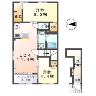 ユニバース【201号室】の間取り