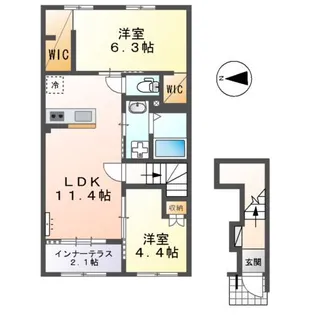 ユニバース【203号室】の間取り