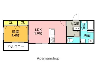 二日市中央2丁目AP(仮)【2階】の間取り