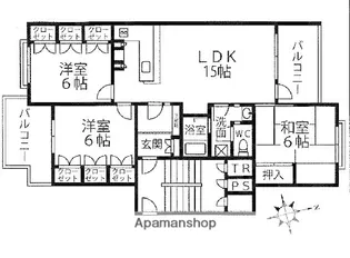 サンライフ小郡コート・ビレッジ【4階】の間取り