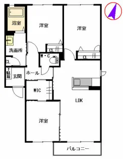 シャトーグレイス B棟【2階】の間取り