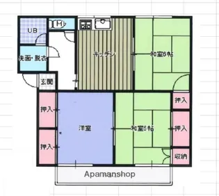 ハイツインポート菊池【2階】の間取り